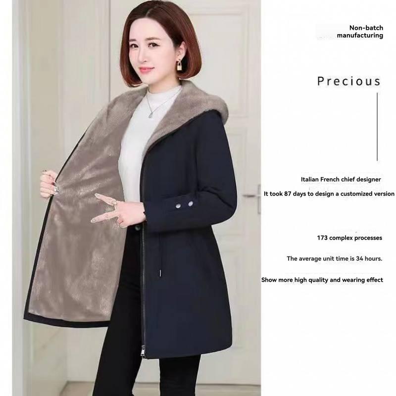 Coats | Natural Formal Faux Fur Collar Coat  –  Womens Clothing Coats