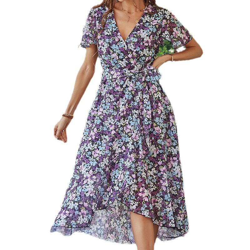 Dresses | Amber Ditsy Floral Print Skater Dress  –  Womens Clothing Amber