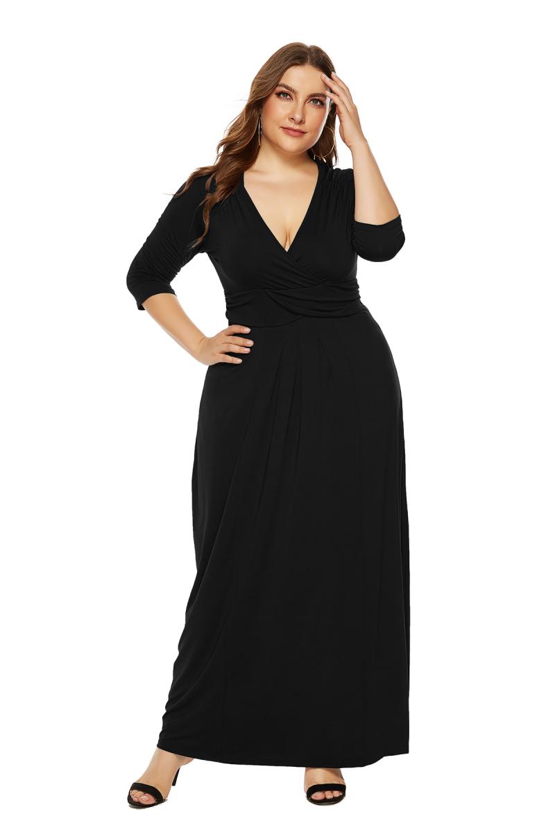 Dresses | Black Curve Buckled Belt Ruched Wrap Dress  –  Womens Clothing Black