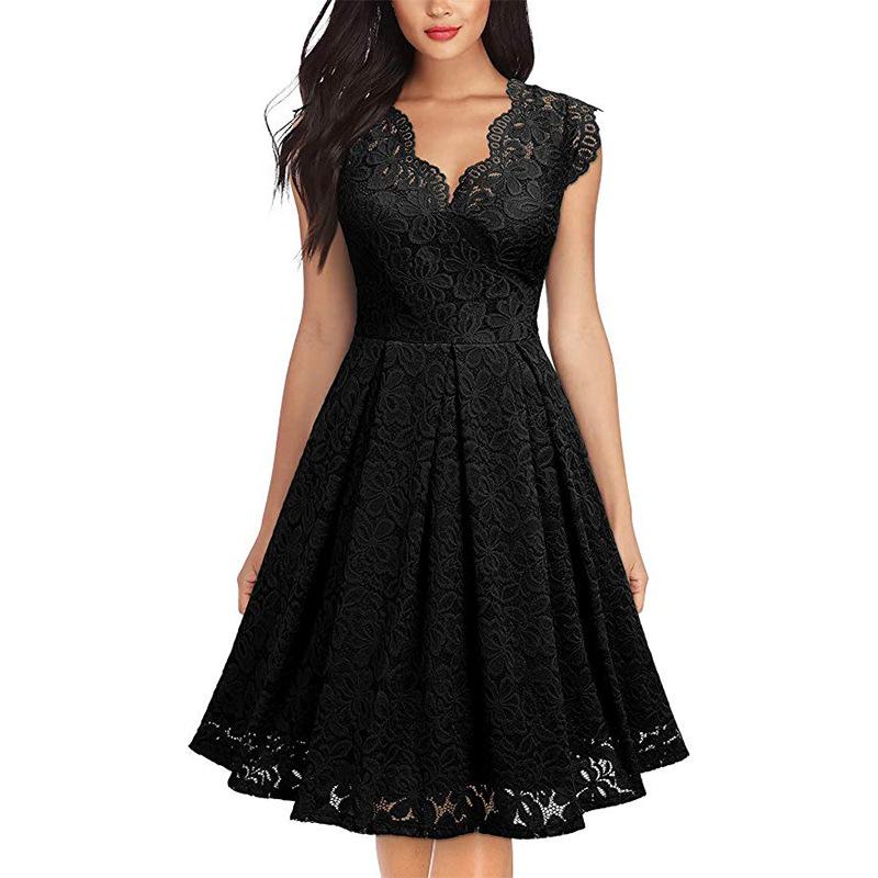 Dresses | Black Curve Sequin Lace Sweetheart Dress  –  Womens Clothing Black