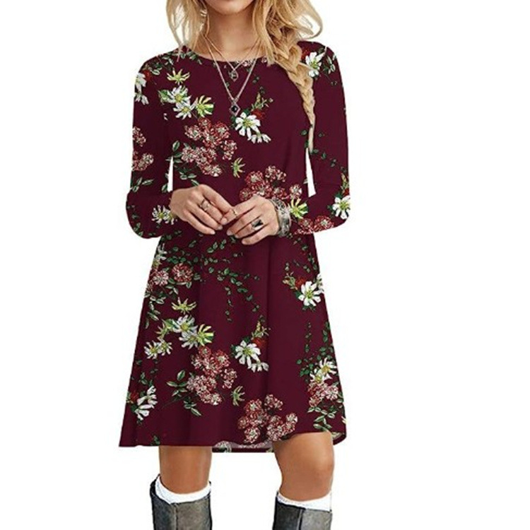 Dresses | Black Floral Print Wrap Front Stretch Dress  –  Womens Clothing Black