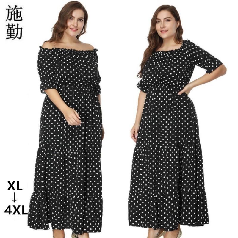 Dresses | Black Petite Polka Dot Tiered Midi Dress  –  Womens Clothing Black