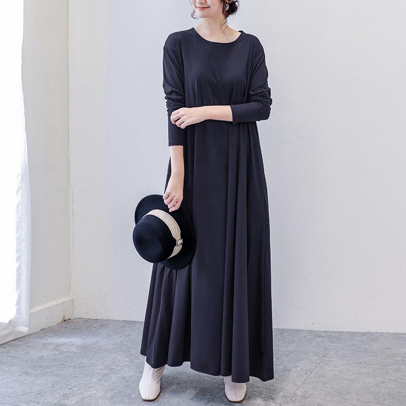 Dresses | Black Pocket Jersey Midi Dress  –  Womens Clothing Black