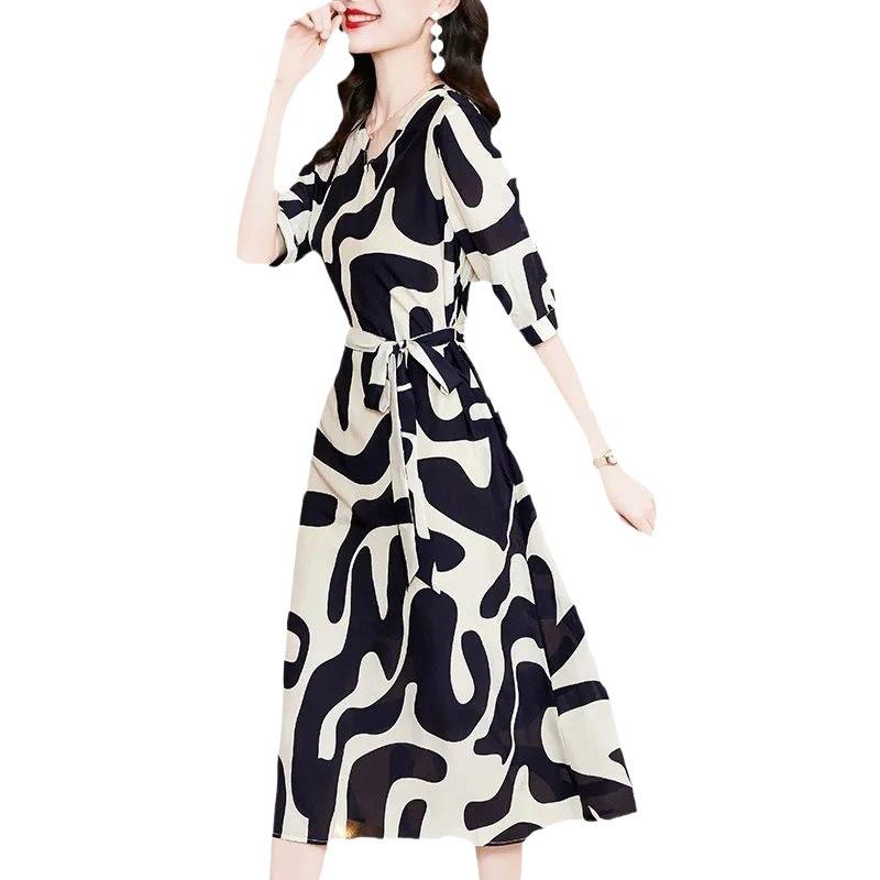 Dresses | Black Shirred Waist Abstract Print Maxi Dress  –  Womens Clothing Black