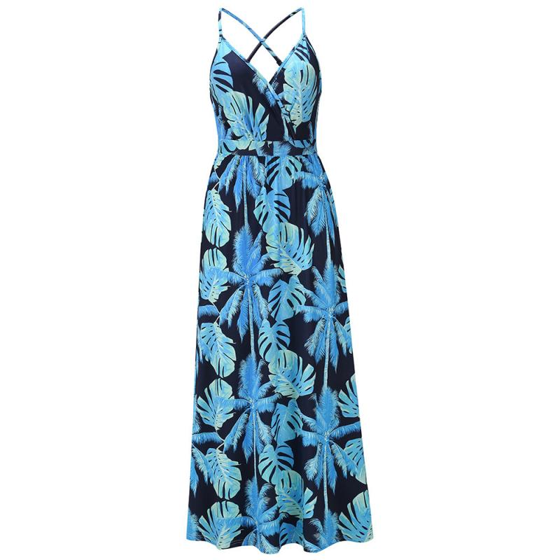 Dresses | Blue Petite Floral Print Tiered Dress  –  Womens Clothing Blue