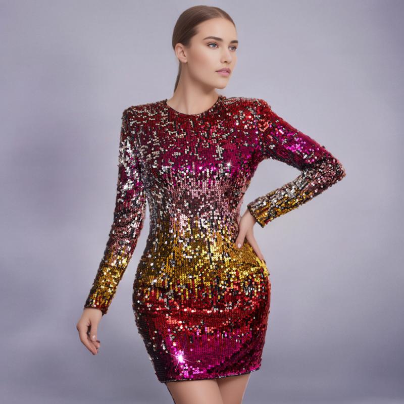 Dresses | Burgundy Ruched Waist Sequin Dress  –  Womens Clothing Burgundy