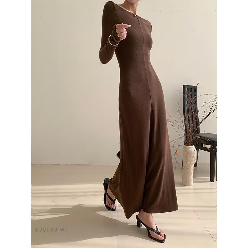 Dresses | Chocolate Satin Bodycon Stretch Midi Dress  –  Womens Clothing Chocolate