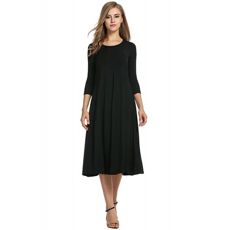 Dresses | Forest Curve Pocket Detail Swing Stretch Dress  –  Womens Clothing Dresses