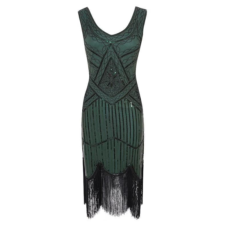 Dresses | Forest Sequin Fringe Hem Flapper Dress  –  Womens Clothing Dresses