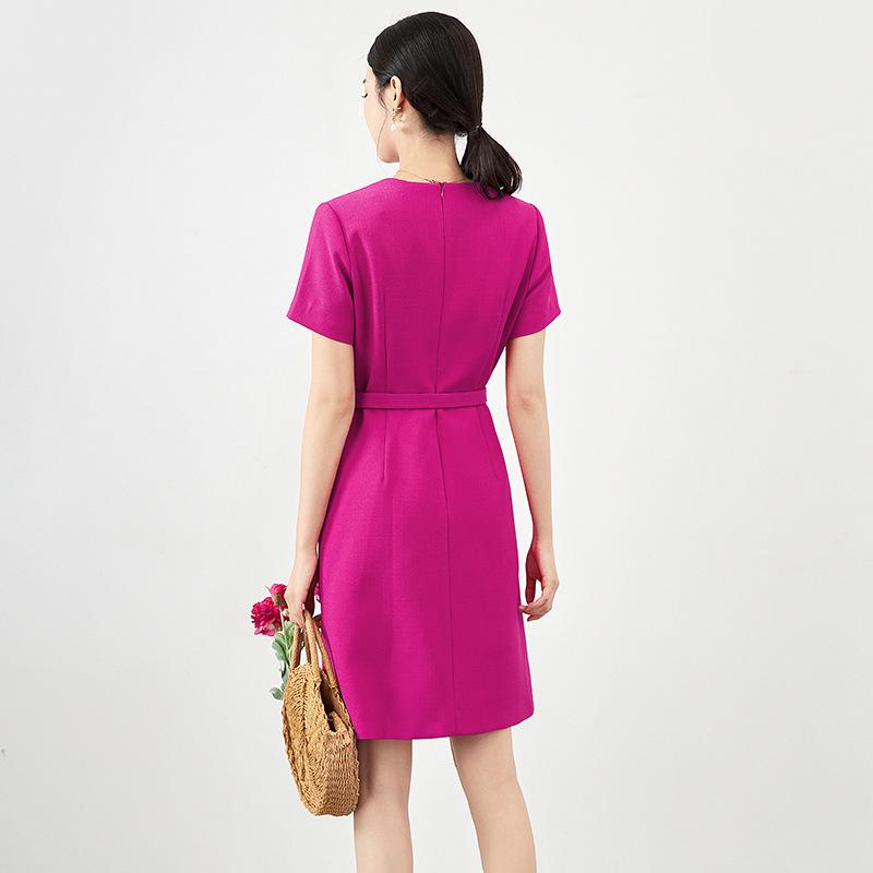 Dresses | Fuchsia Puff Sleeve Shift Dress  –  Womens Clothing Dresses