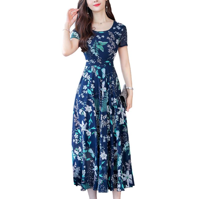 Dresses | Green Floral Button Frill Stretch Dress  –  Womens Clothing Dresses