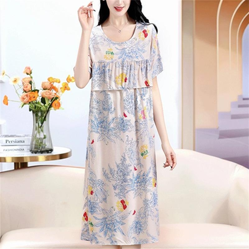 Dresses | Light Denim Floral Print Denim Look Pocket Dress  –  Womens Clothing Dresses