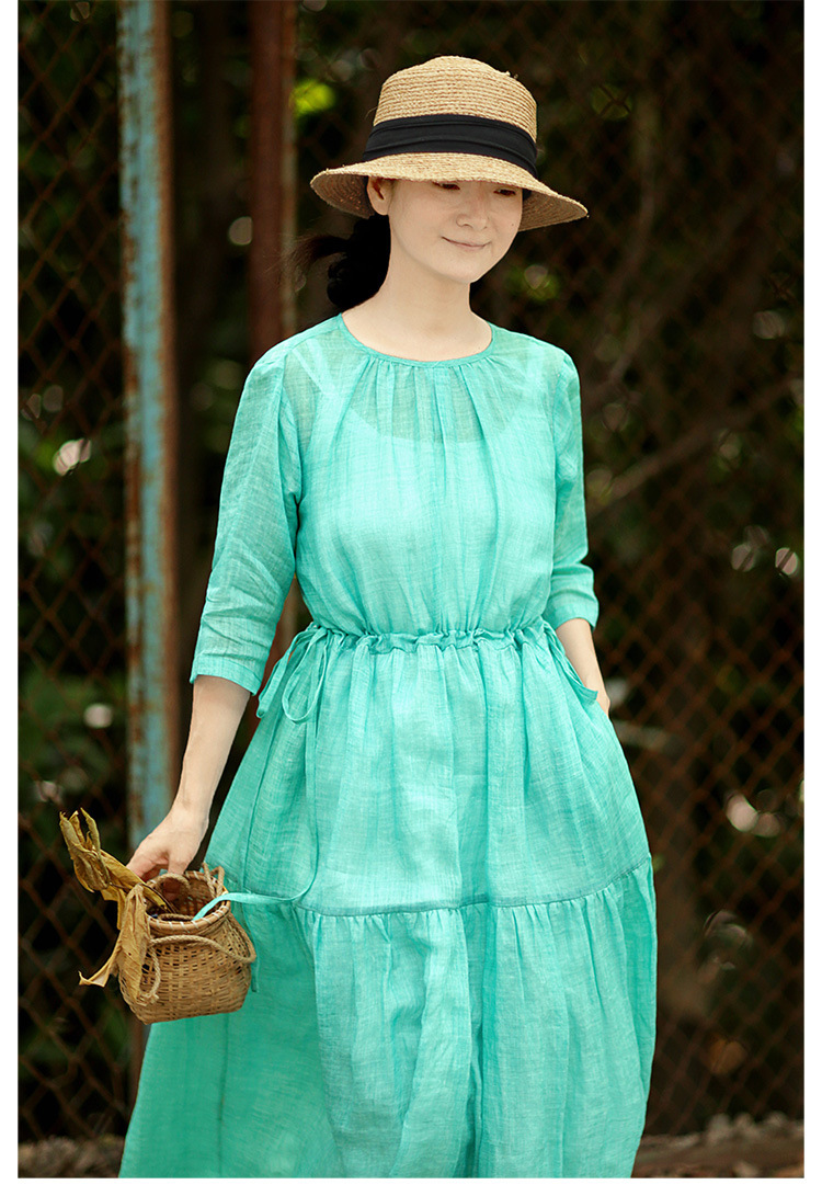 Dresses | Mint Embroidered Tiered Cotton Midi Dress  –  Womens Clothing Dresses