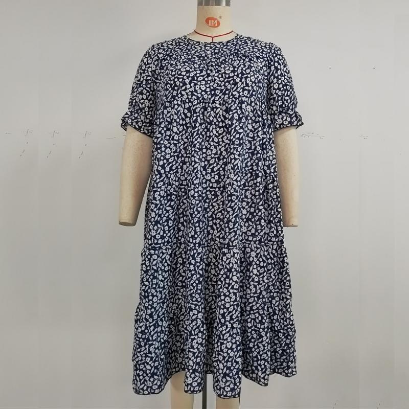 Dresses | Navy Abstract Spot Jersey Shift Dress  –  Womens Clothing Dresses