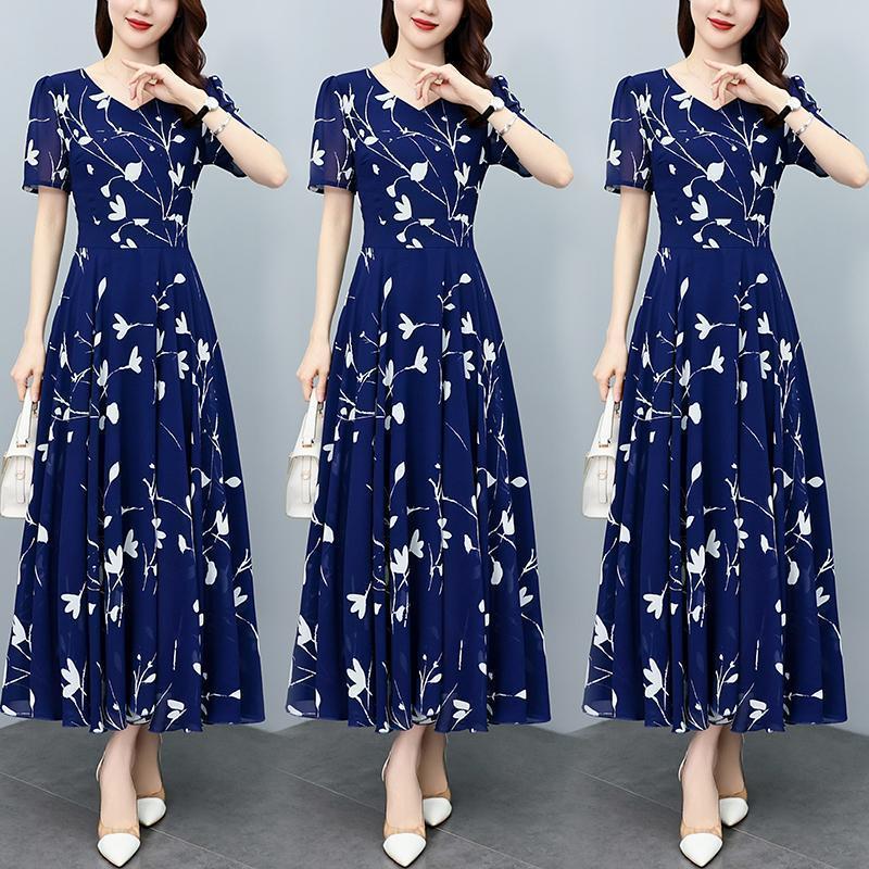 Dresses | Navy Cotton Embroidered Tiered Smock Dress  –  Womens Clothing Dresses