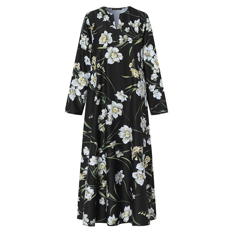 Dresses | Navy Curve Floral Print Midi Dress  –  Womens Clothing Dresses