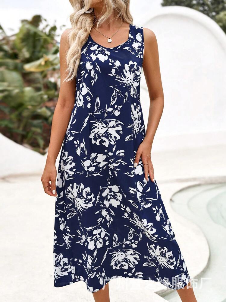 Dresses | Navy Curve Floral Print Ruched Shift Dress  –  Womens Clothing Dresses