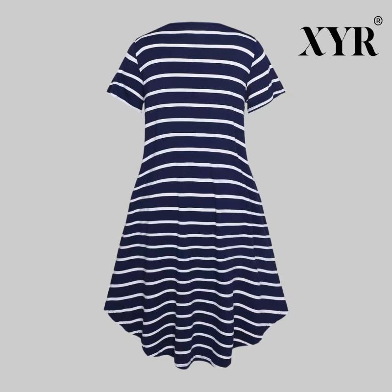 Dresses | Navy Petite Stripe Print Polo Shirt Dress  –  Womens Clothing Dresses