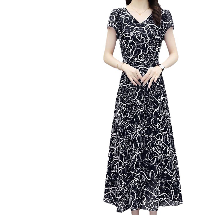 Dresses | Navy White Floral Print Stretch Ruched Dress  –  Womens Clothing Dresses