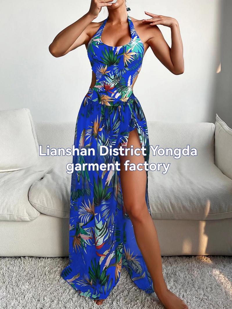 Dresses | Orange Curve Tropical Print Strappy Dress  –  Womens Clothing Dresses