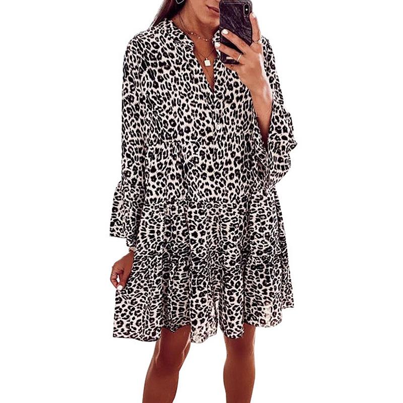 Dresses | Petite Animal Print Frill Dress  –  Womens Clothing Dresses