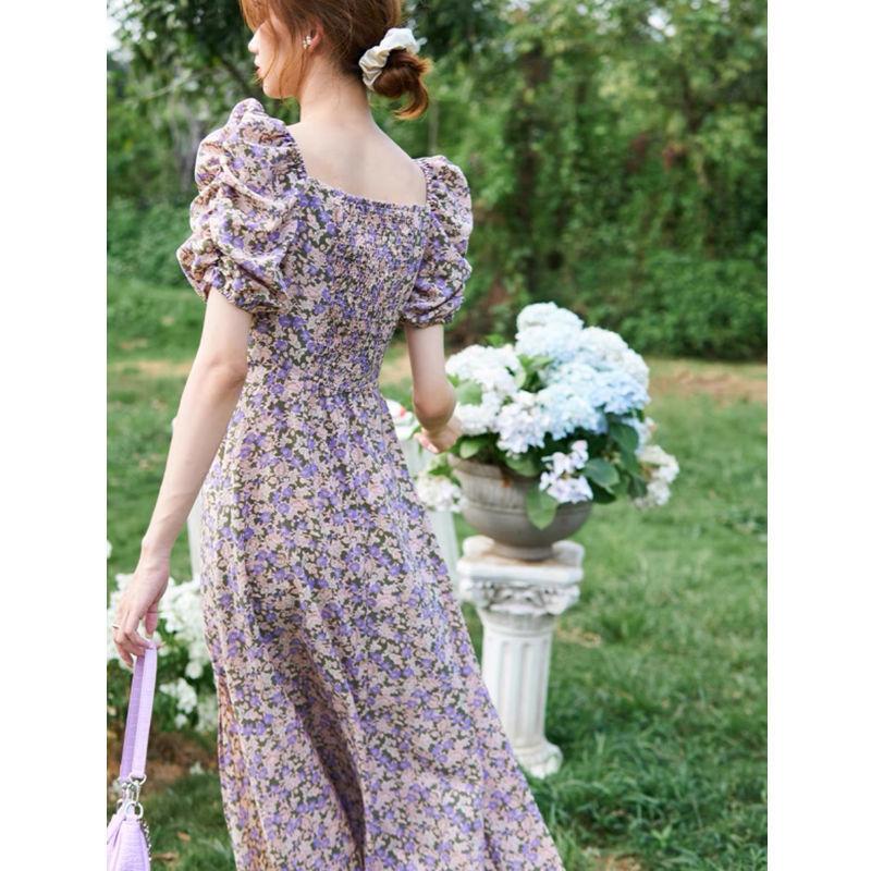 Dresses | Pink Contrast Floral Print Tea Dress  –  Womens Clothing Dresses