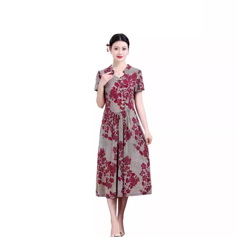 Dresses | Pink Floral Print Pocket Stretch Dress  –  Womens Clothing Dresses