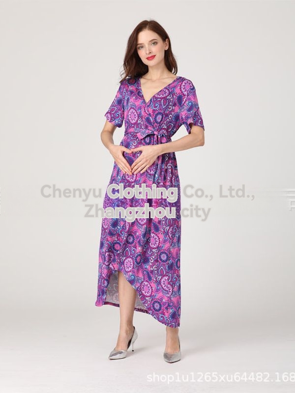 Dresses | Pink Petite Paisley Print Midi Stretch Dress  –  Womens Clothing Dresses