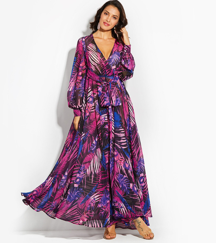 Dresses | Purple Floral Print Gathered Stretch Midi Dress  –  Womens Clothing Dresses