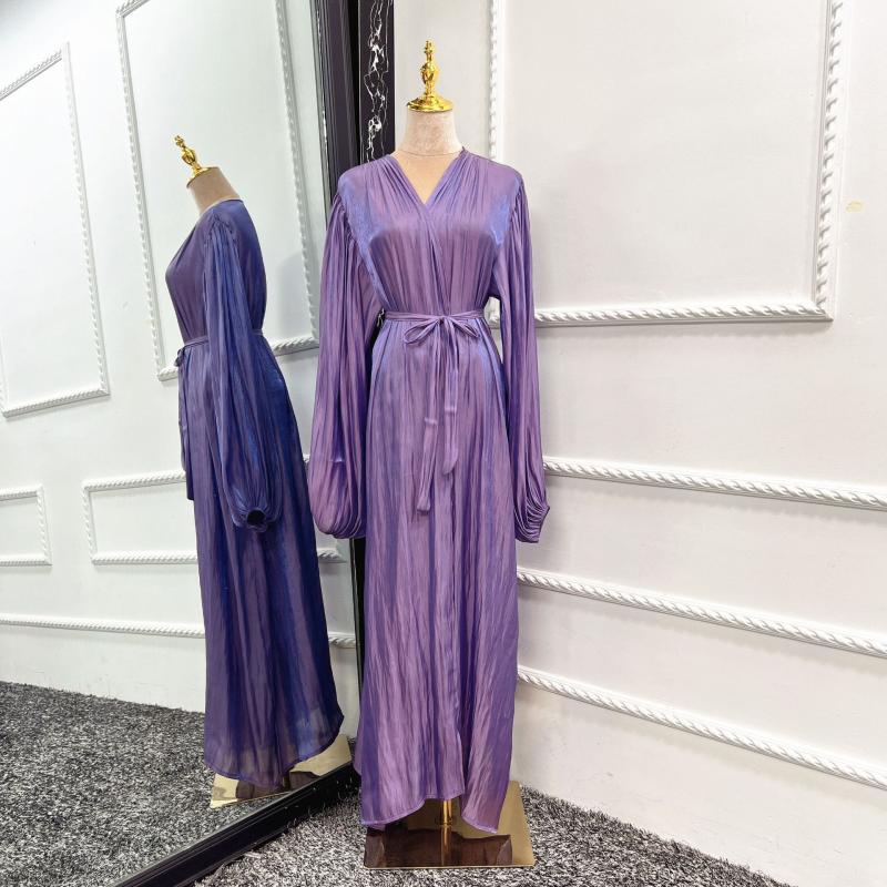 Dresses | Purple Ombre Plisse Tie Wrap Dress  –  Womens Clothing Dresses