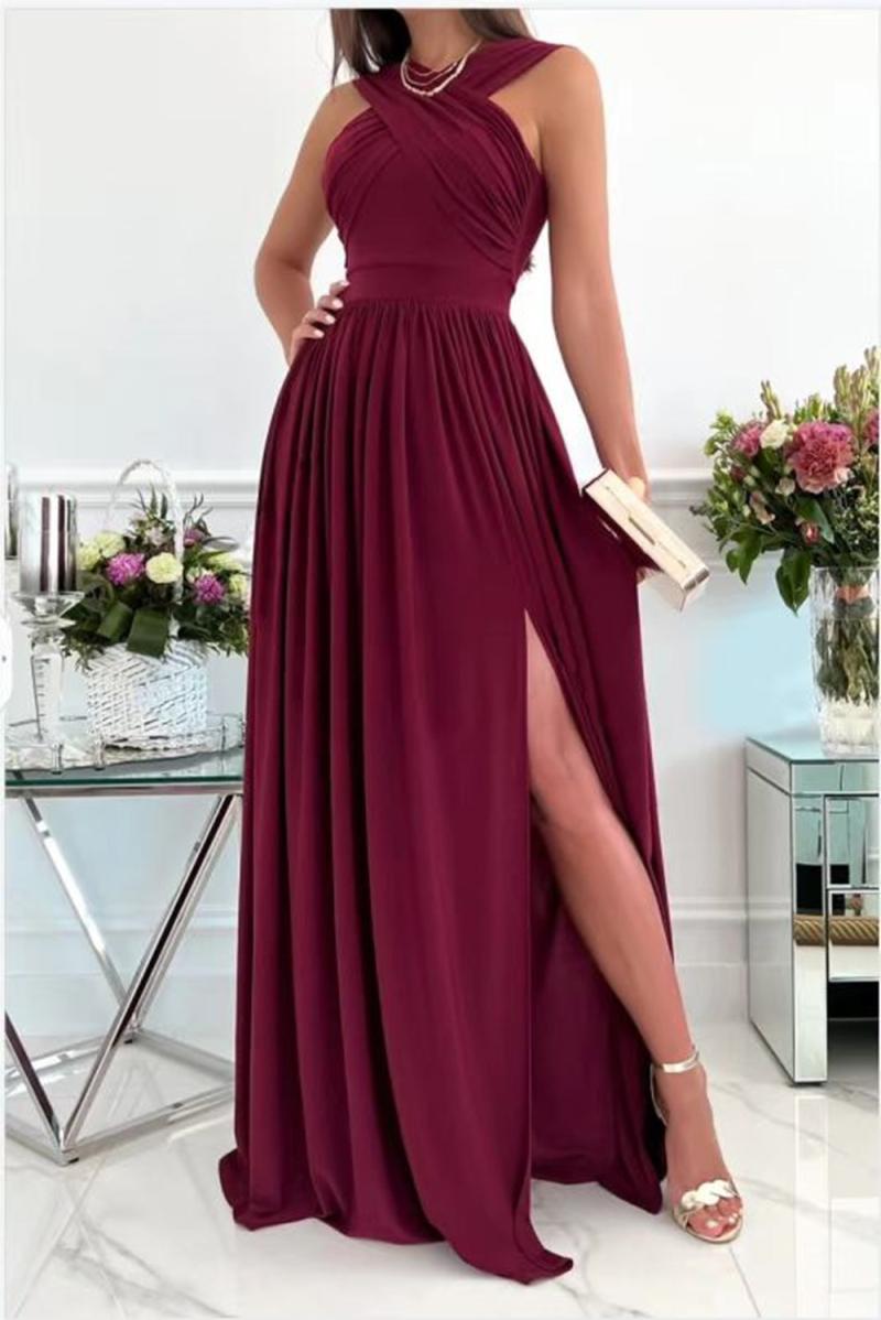 Dresses | Raspberry Bead Embellished Maxi Dress  –  Womens Clothing Dresses