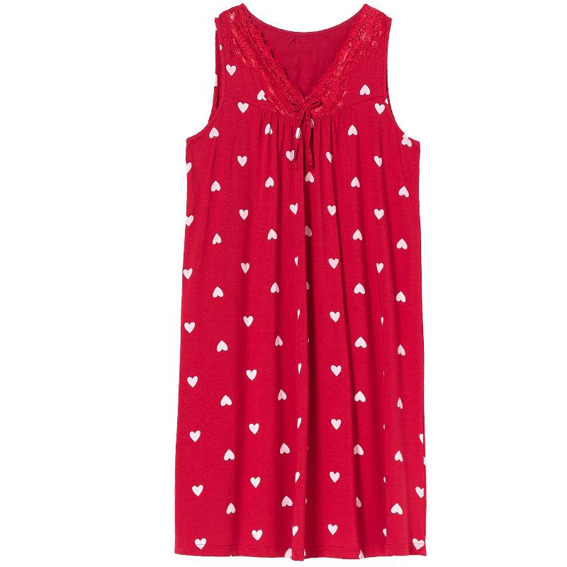 Dresses | Red Ditsy Print Lace Yoke Swing Dress  –  Womens Clothing Dresses