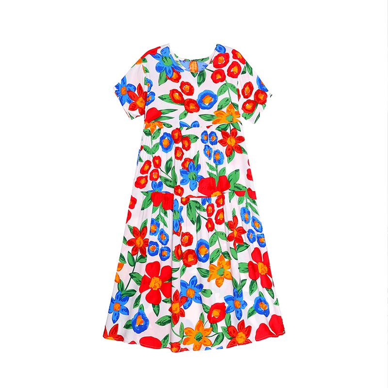 Dresses | Red Floral Print Tiered Midi Dress  –  Womens Clothing Dresses