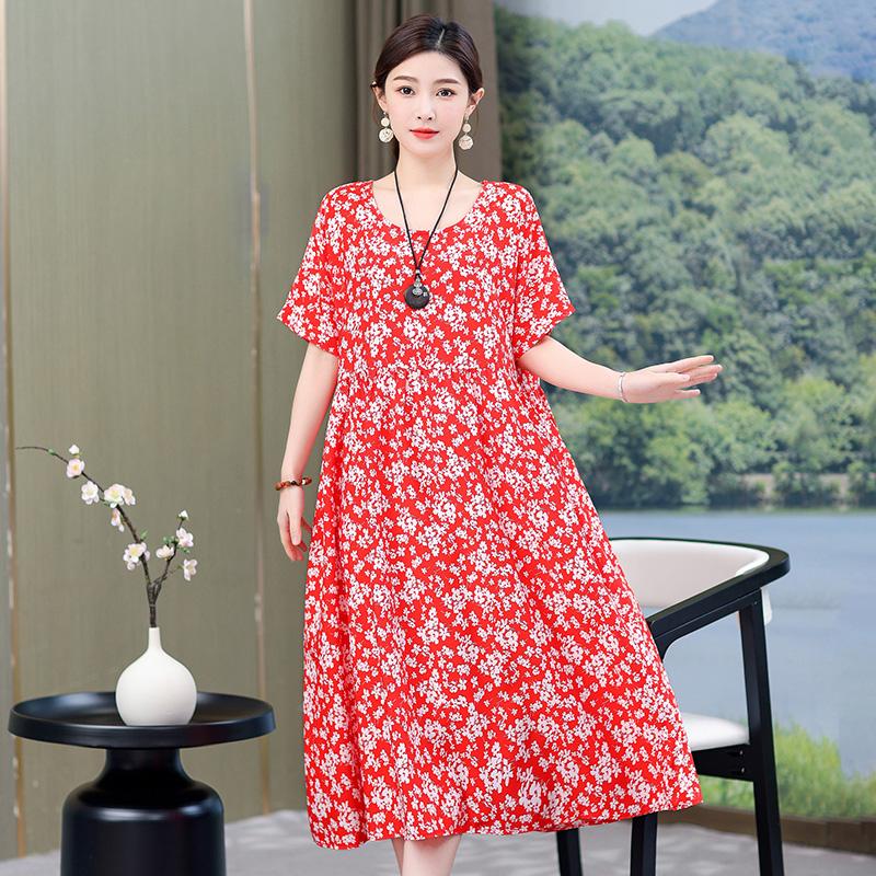 Dresses | Red Petite Ditsy Floral T-Shirt Dress  –  Womens Clothing Dresses