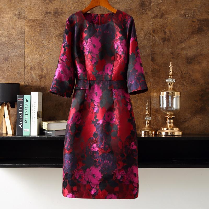 Dresses | Red Petite Paisley Print Midi Stretch Dress  –  Womens Clothing Dresses