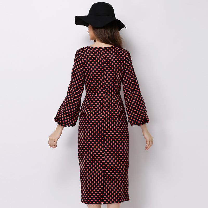 Dresses | Red Spot Print Gathered Stretch Dress  –  Womens Clothing Dresses