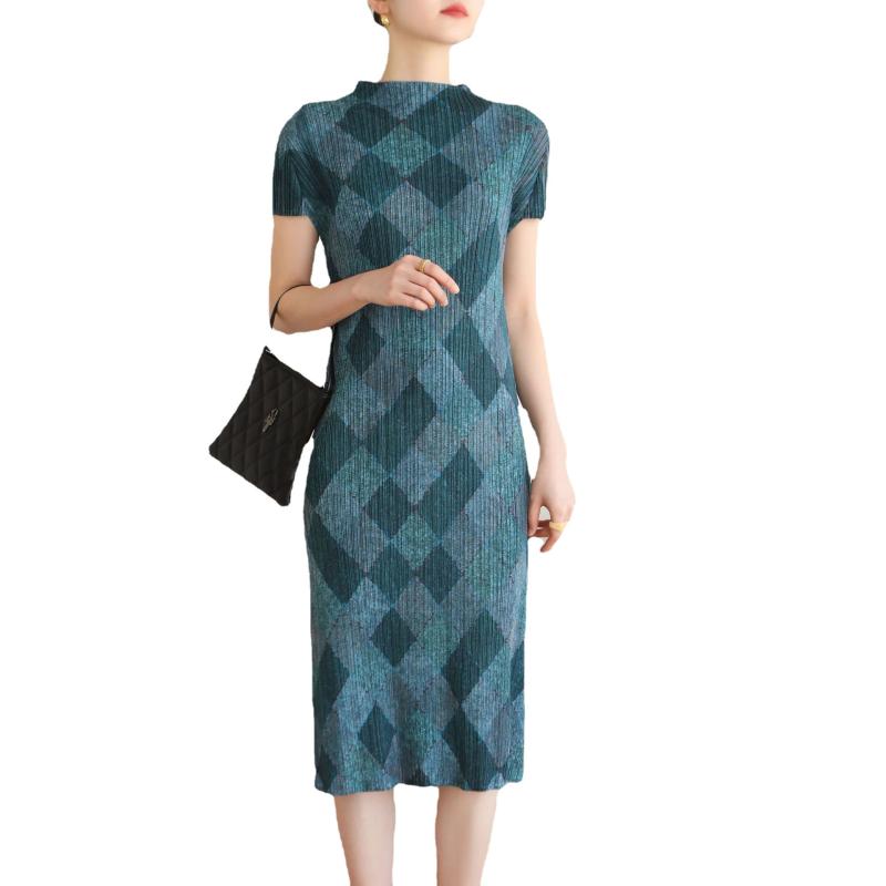 Dresses | Royal Blue Check Print Shift Stretch Dress  –  Womens Clothing Dresses