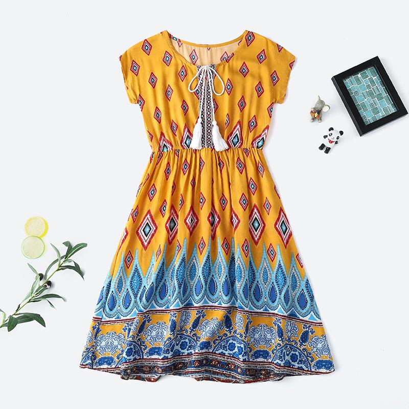 Dresses | Royal Blue Geometric Border Print Shift Dress  –  Womens Clothing Dresses