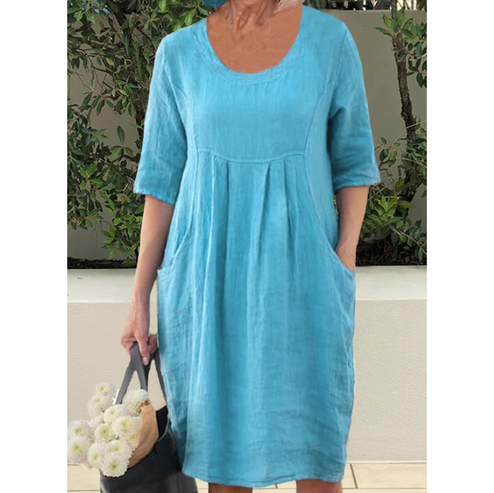 Dresses | Turquoise Relaxed Pocket Dress  –  Womens Clothing Dresses