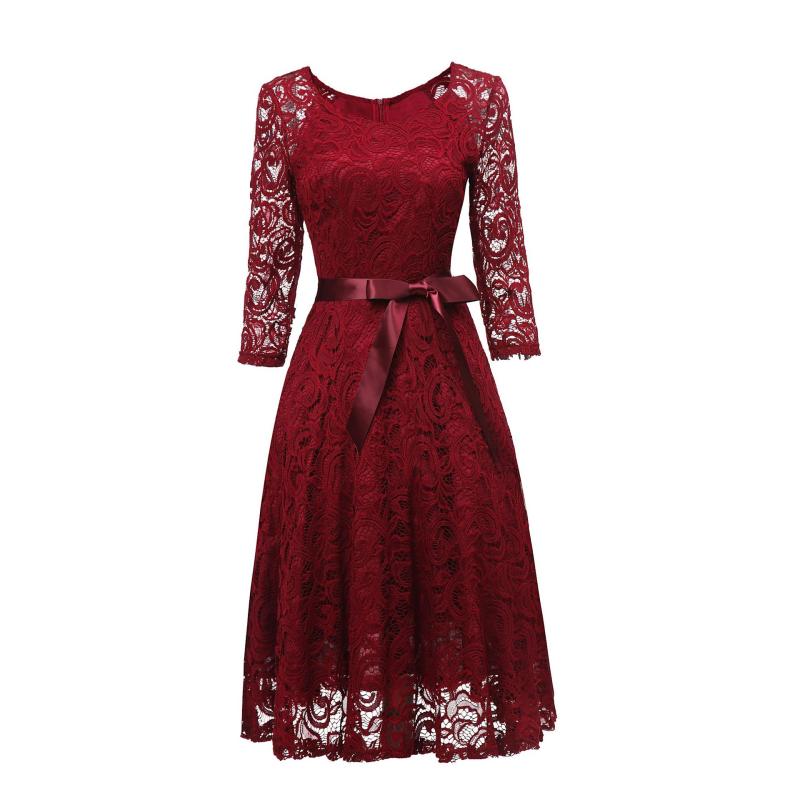 Dresses | Wine Paisley Lace Swing Dress  –  Womens Clothing Dresses