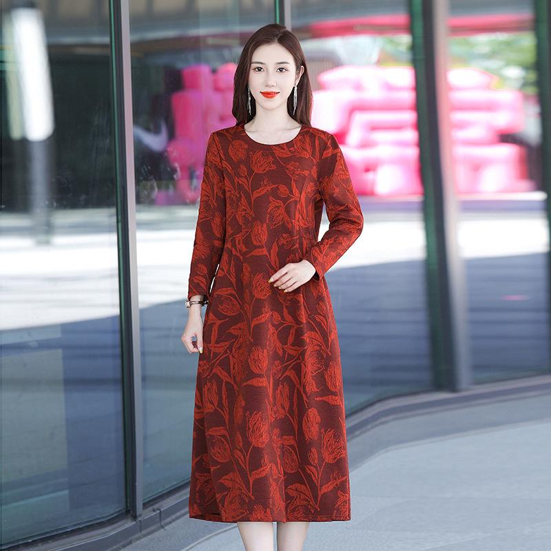 Dresses | Wine Petite Swirl Print Pocket Stretch Dress  –  Womens Clothing Dresses