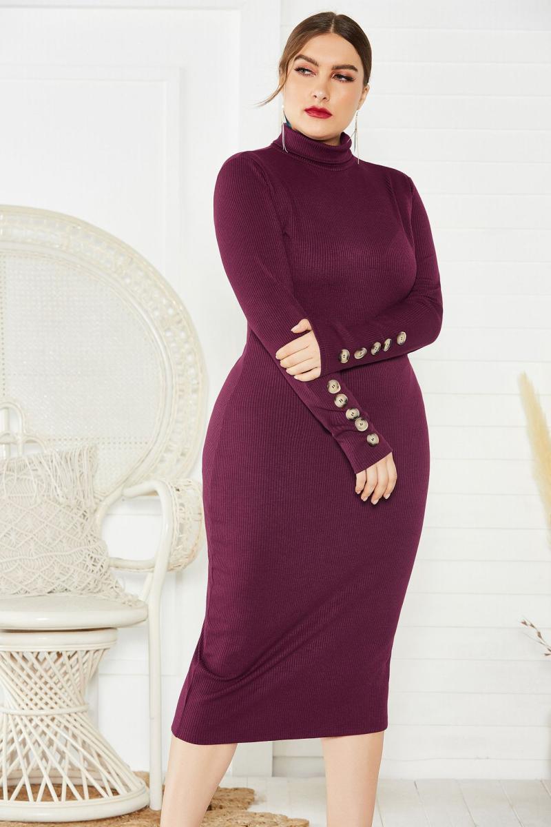 Dresses | Wine Stud Detail Knit Bodycon Dress  –  Womens Clothing Dresses