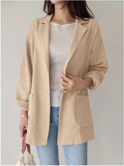 Jackets | Camel Single Breasted Button Blazer  –  Womens Clothing Camel