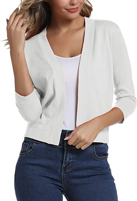 Jackets | Ivory 3/4 Sleeve Textured Notch Neck Jacket  –  Womens Clothing Ivory