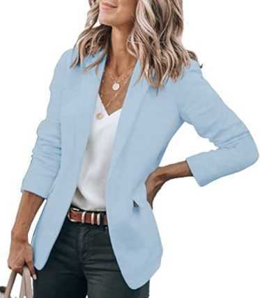 Jackets | Light Denim Button Detail Stretch Blazer  –  Womens Clothing Jackets