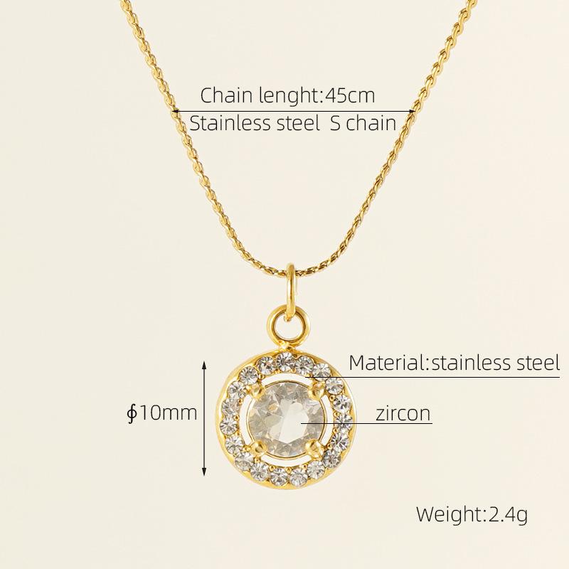 Jewellery | Gold Large Cubic Zirconia Pendant Nacklace  –  Womens Accessories Gold