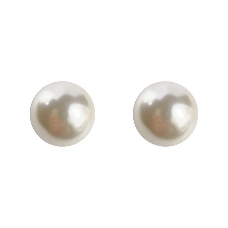 Jewellery | Peach 8Mm Faux Pearl Sterling Silver Stud Earrings  –  Womens Accessories Jewellery