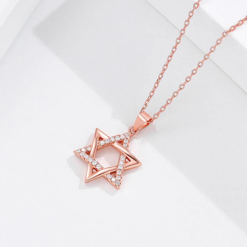 Jewellery | Rose Gold Cubuic Zirconia Star Necklace  –  Womens Accessories Jewellery