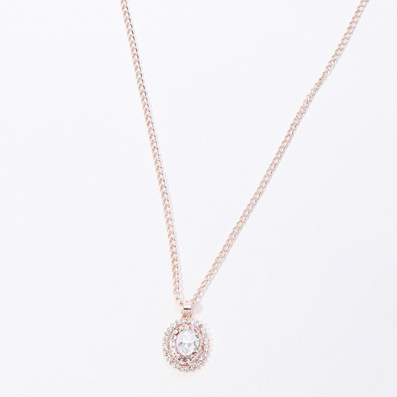 Jewellery | Rose Gold Large Cubic Zirconia Pendant Necklace  –  Womens Accessories Jewellery