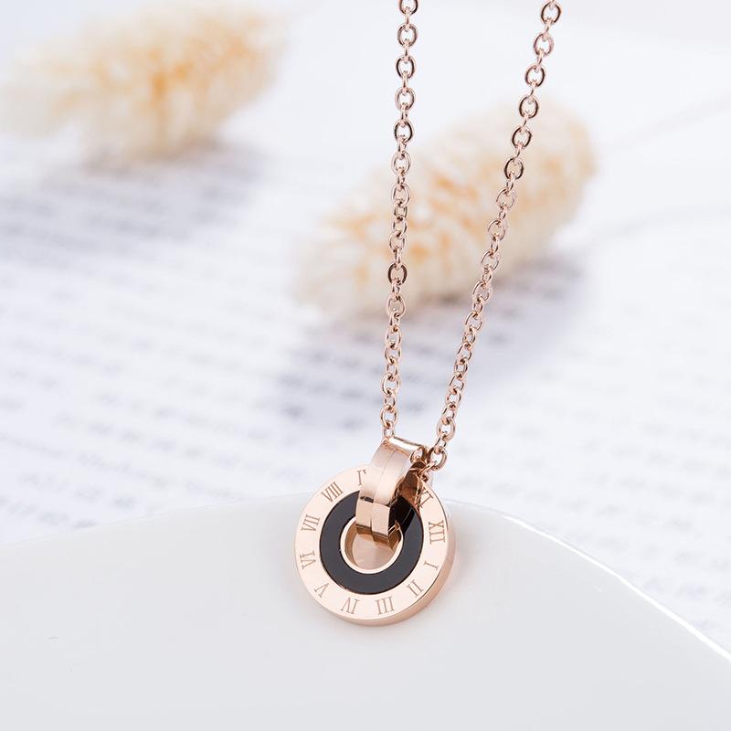 Jewellery | Rose Gold Stainless Steel Chunky Hoop Pendant Necklace  –  Womens Accessories Jewellery